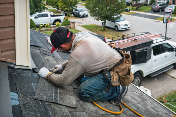 Professional Gutter Installation technician working in Decatur, IL
